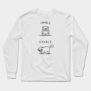 Inhale Exhale English Bulldog Long Sleeve T-Shirt